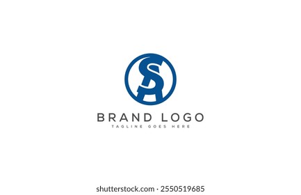 AS logo design vector template design for brand