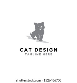 Logo design vector template for cats