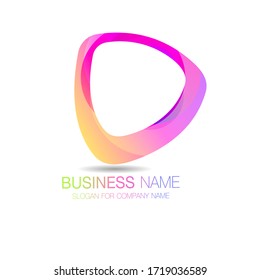 Logo design vector template. Colorful media icon. Vision Logotype concept idea.
