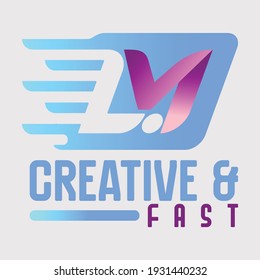  Logo design vector template, letter L + M logo design