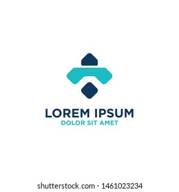 Logo design vector unique for computer,networks & technology