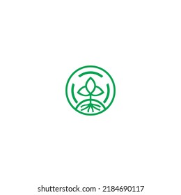 logo, design, vector, unique, creative round plant roots