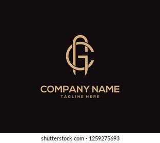 Logo design vektor,icon lingkaran,inisial c a