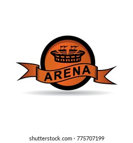 logo design vintage badge arena
