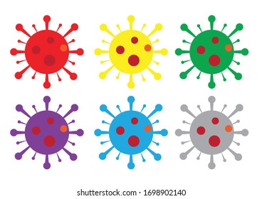 Logo-Design des Virus, Covid-19. Ursprung aus China, das sich auf der ganzen Welt verbreitet
