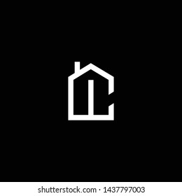 Logo design of W C CW WC in vector for construction, home, real estate, building, property. Minimal awesome trendy professional logo design template on black background.