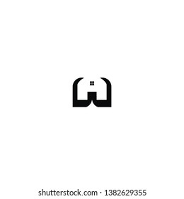 logo design W home abstract