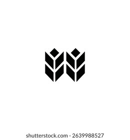 logo design W illusion technology element