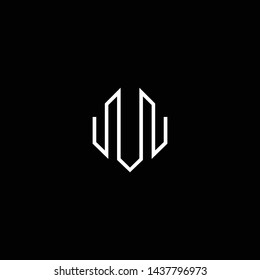 Logo design of W WV VW in vector for construction, home, real estate, building, property. Minimal awesome trendy professional logo design template on black background.