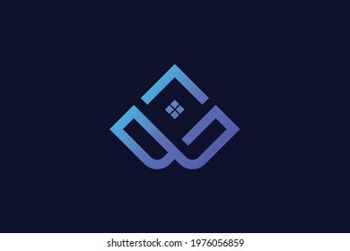 Logo design of W WW in vector for construction, home, real estate, building, property. creative elegant Monogram. Premium Business home logo icon.
