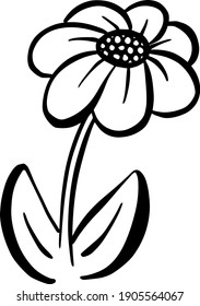 A Logo Design Of a Wildflower Flower Icon Buttercup, Daisy, Dandelion