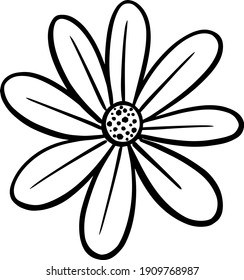 A Logo Design Of a Wildflower Flower Icon Buttercup, Daisy, Dandelion