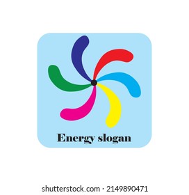 Logo design of wind energy ,vector illustration.air fan icon,hand drawing logo design.colorful logo.
