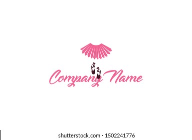 Logo design for women fashion. Isolated on white background.