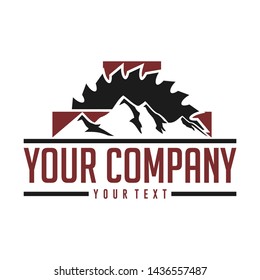 logo design woodworking mountain hills