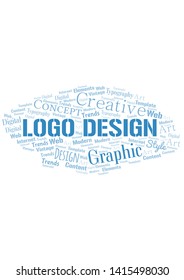 Logo Design word cloud. Wordcloud made with text only.