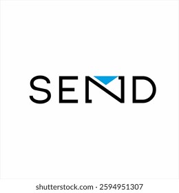 The logo design of the word "Send" with an envelope symbol on the letter N.