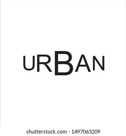 Logo design of the word "urban". Simple logo concept; black text and white background. A unique logo design that deserves to be a corporate identity.
