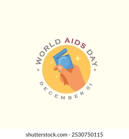 Logo design for World AIDS Day. Safe sex appeal. Vector.