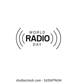 logo design of World radio day for poster, banner or any design