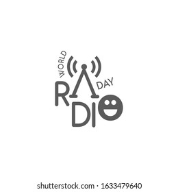 logo design of World radio day for poster, banner or any design