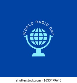 logo design of World radio day for poster, banner or any design