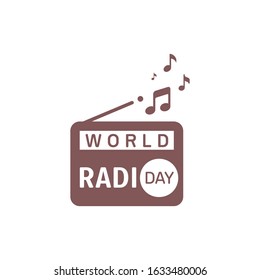 logo design of World radio day for poster, banner or any design
