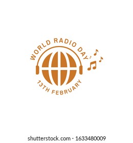logo design of World radio day for poster, banner or any design