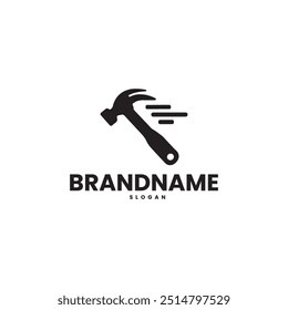 logo design with a wrench and hammer