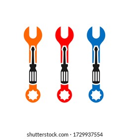logo design wrenches and screwdrivers