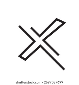 Es diseño de logotipo x diseño de logotipo de icono de diseño en archivo de Victor