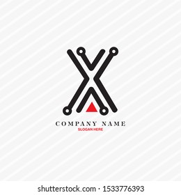 Logo Design X Letter. Eps 10
