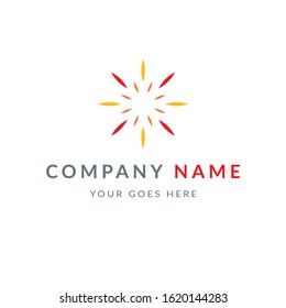 Logo design for your company, abstract red symbol. Business corporate template.