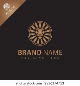 logo design for your company with lion head elements