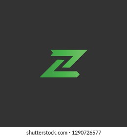 Logo design Z font abstract