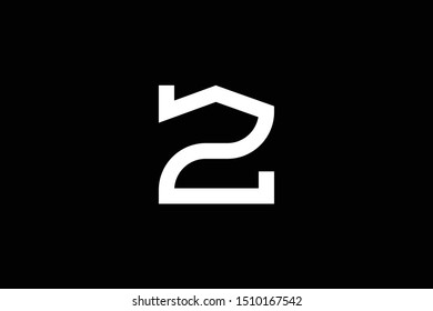 Logo design of Z in vector for construction, home, real estate, building, property. Minimal awesome trendy professional logo design template on black background.