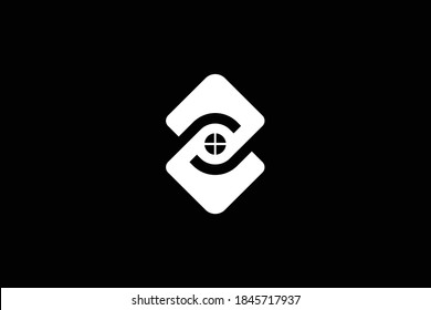 Logo design of Z in vector for construction, home, real estate, building, property. Minimal awesome trendy professional logo design template on black background.
