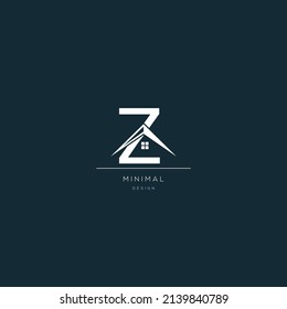Diseño de logotipo de Z en vector para construcción, casa, inmueble, inmueble, propiedad. Plantilla mínima de diseño de iconos de moda.