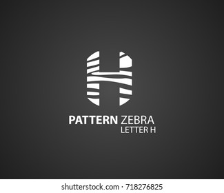 The logo design is a zebra skin pattern, in combination with the letter H