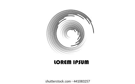 Logo design.Circles of lines. Vector illustration.