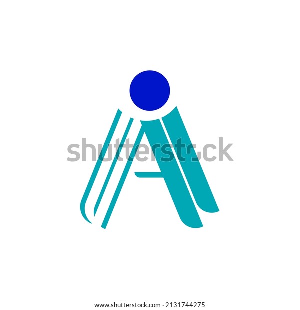 a logo designed to create a\
cool atmosphere such as a light blue color, and then a circle above\
it symbolizes as a head, which means being able to think\
broadly.
