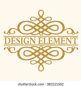 logo designer gold central element of the text 