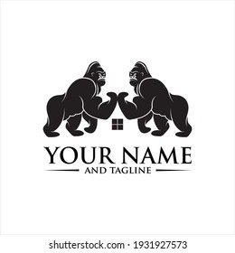 logo designs for building and gorillas.
