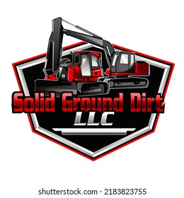 logo designs bulldozer and excavator