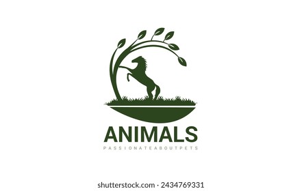 logo designs concept horse and tailor