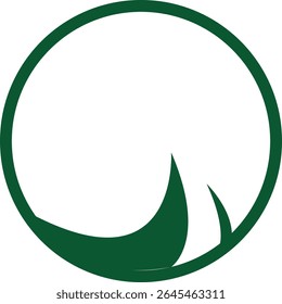 O logotipo apresenta uma forma circular que envolve duas formas distintas, curvas e estilizadas na sua metade inferior.