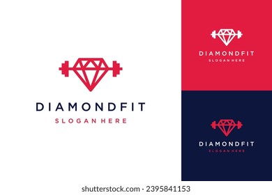 diseño de logotipo fitness o diamante con bayola