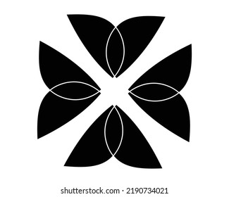 Logo Designs and Frames Black and White with Henna Design