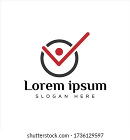 logo designs initials check and simple and elegant vector logo