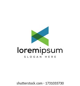diseños de logotipo k muchos colores simples y elegantes